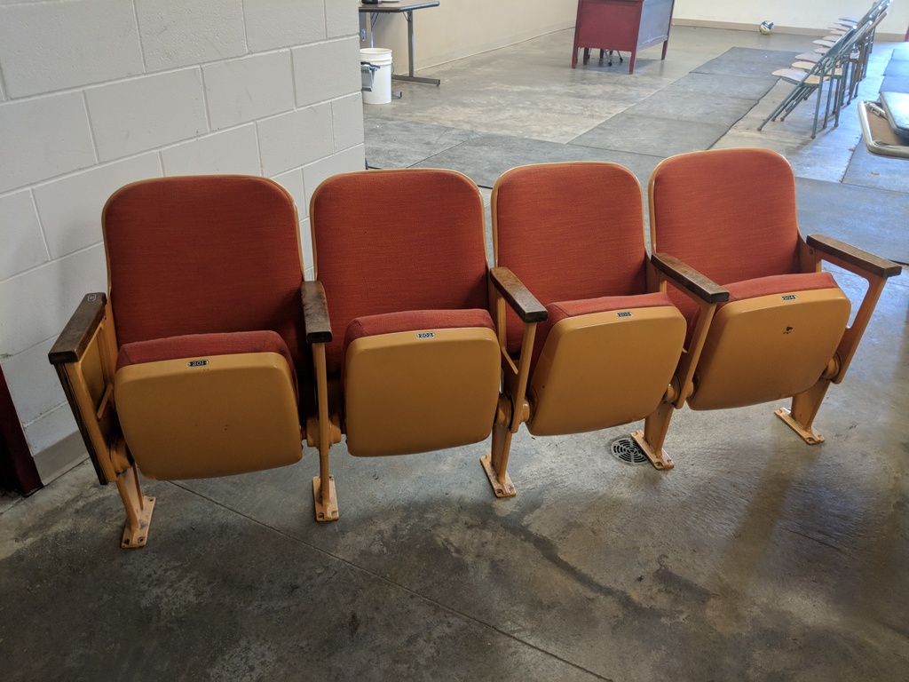 Old chairs from Performing Arts Center